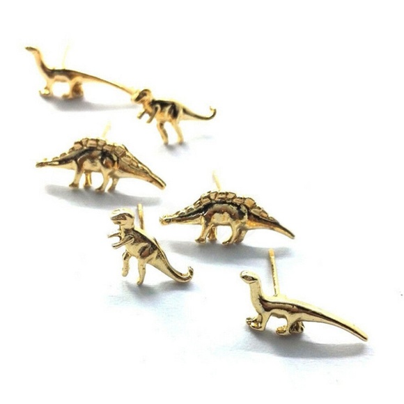 3 Pairs Dinosaur Earrings Jurassic Park inspired - Picture 3 of 6